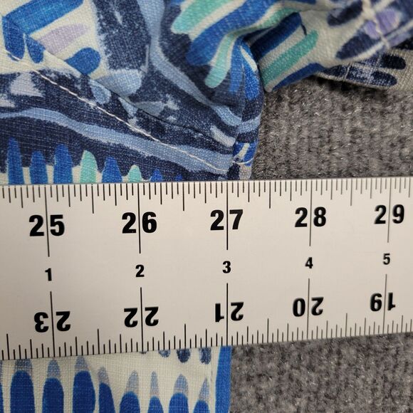 TOMMY BAHAMA Blue White Geo Surf Silk Hawaiian Short Sleeve Camp Shirt SIZE XXL - Picture 9 of 14